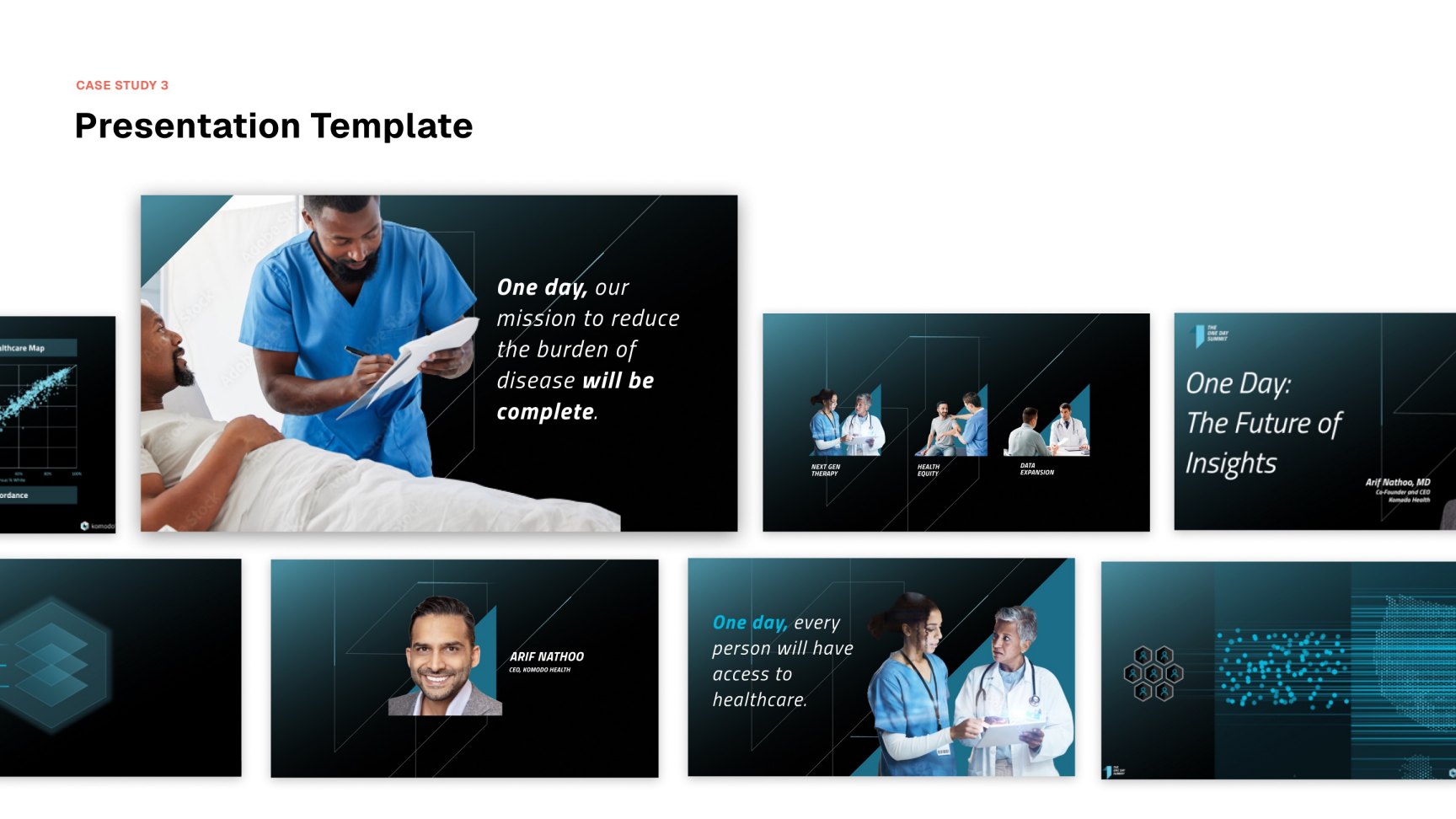 The One Day Summit presentation template work, view 5.1